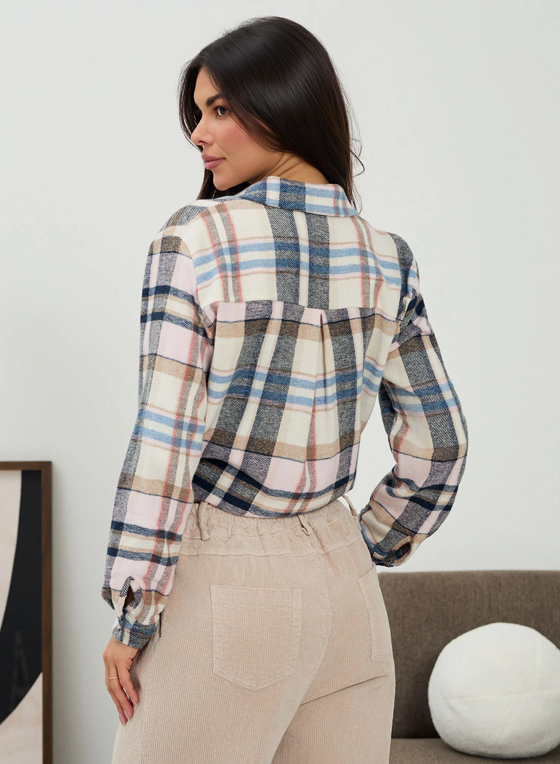 Camicia donna a quadri in Flanella - Image 2
