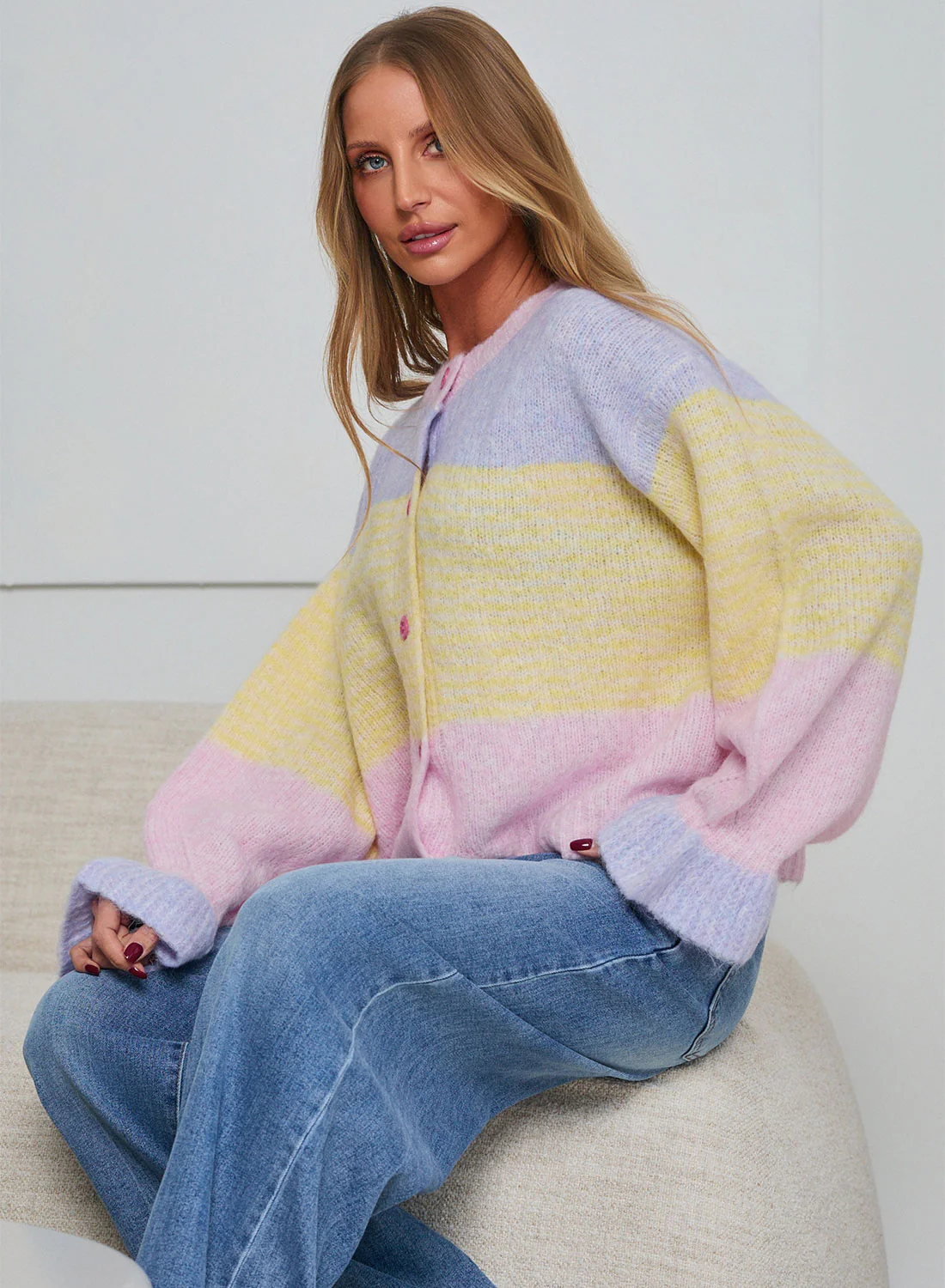 Cardigan oversize morbido colori pastello - Image 4