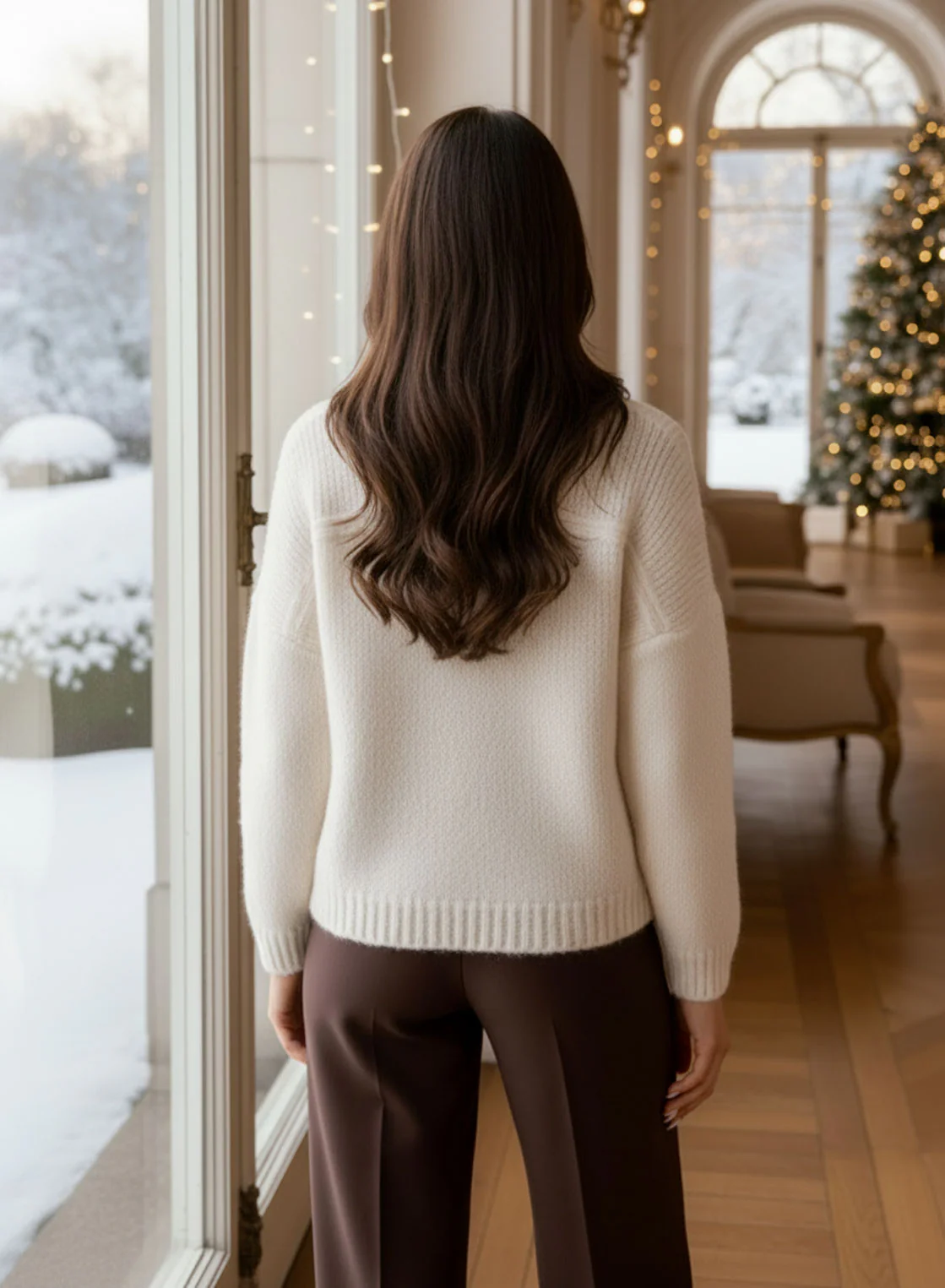 Giacca cardigan beige con bottoni oro - Image 3