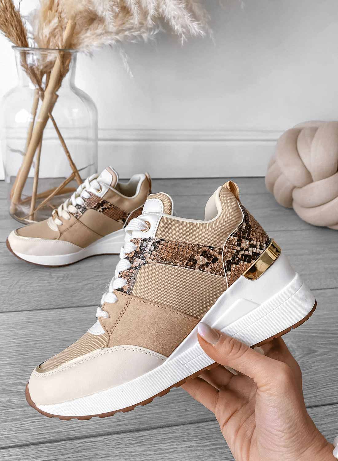 ILIZIA - Sneakers beige Alexoo con zeppa - Image 7