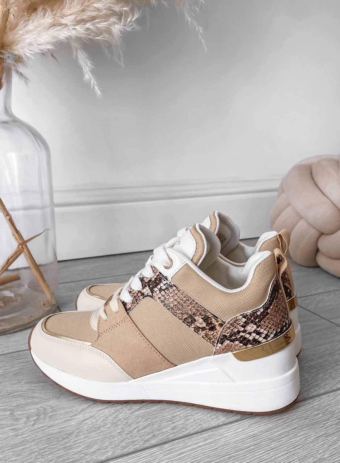 ILIZIA - Sneakers beige Alexoo con zeppa - Image 8
