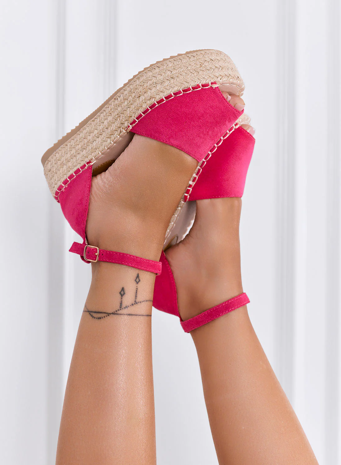 LICIA - Espadrillas fuxia chiaro platform con cinturino alla caviglia - Image 3