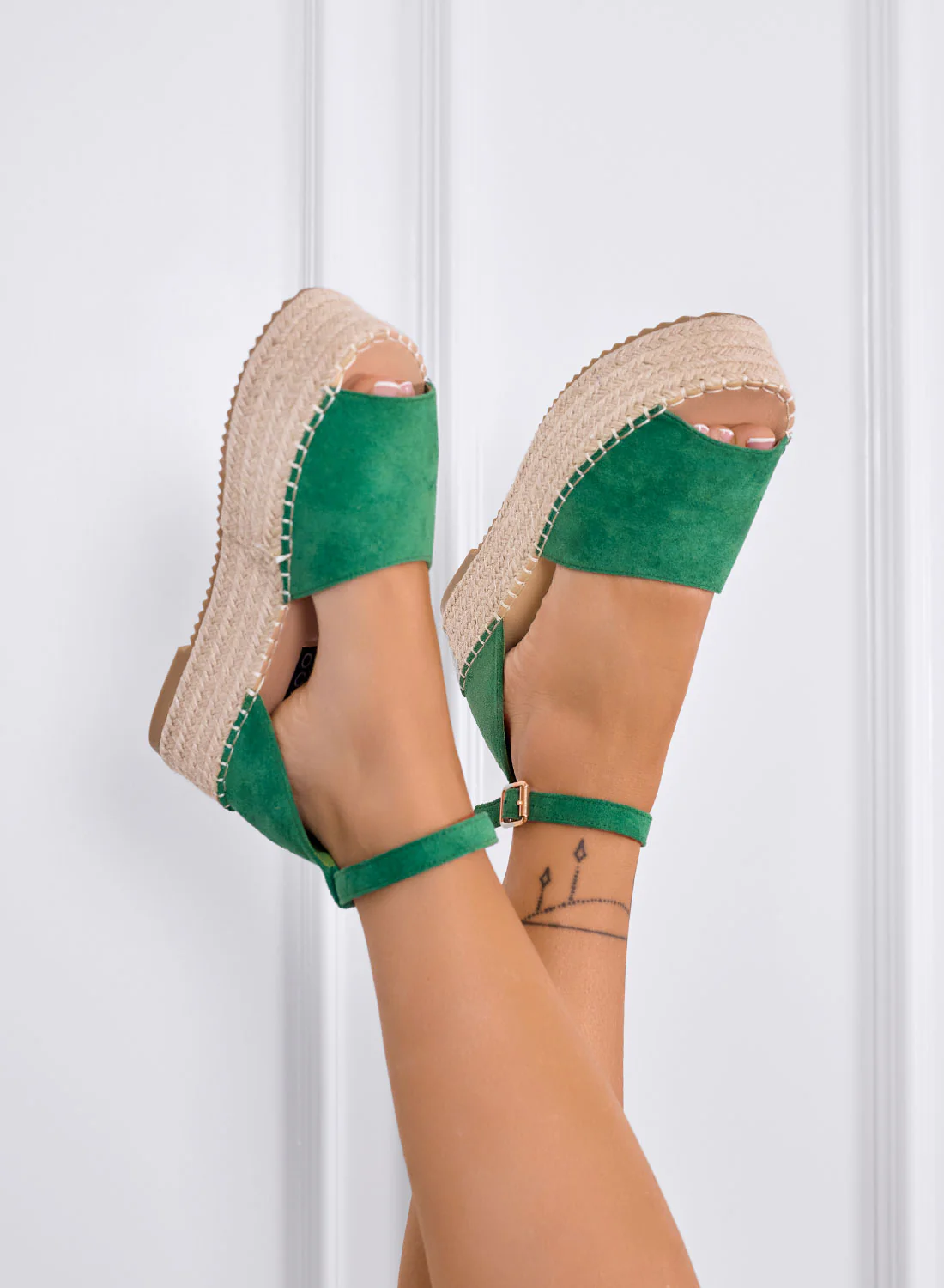 LICIA - Espadrillas verdi con zeppa e cinturino - Image 4
