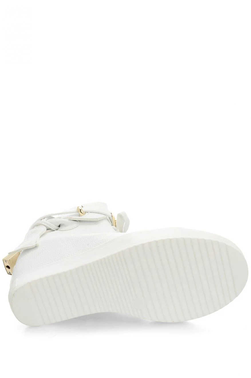 Sneakers in ecopelle con zeppa interna Big City - Bianco - Image 3
