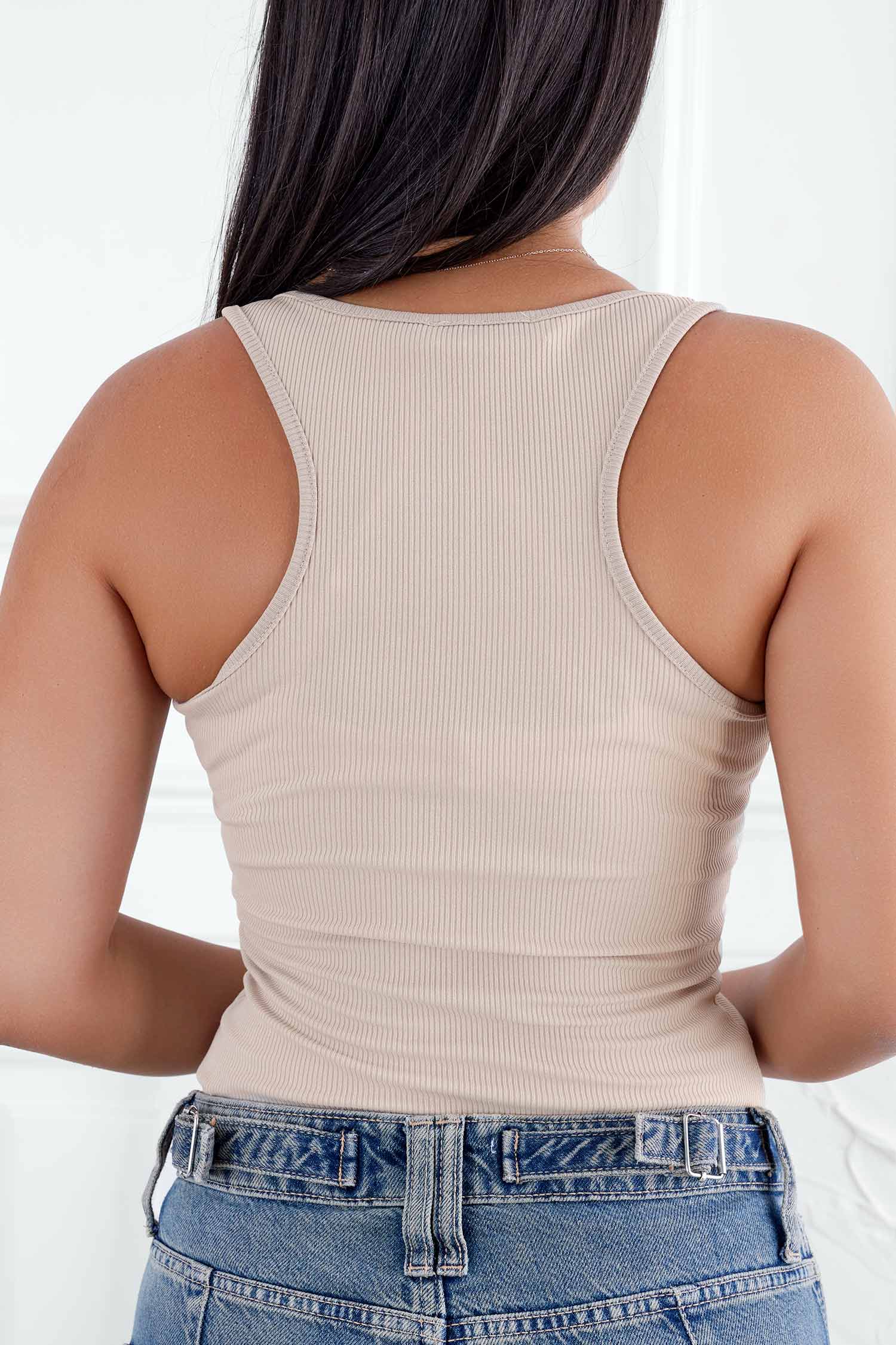 Top body beige a costine - Image 2